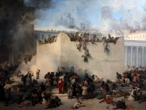 Francesco Hayez (Venezia, 1791 - Milano, 1882), La distruzione del Tempio di Gerusalemme, 1858-1867, Olio su tela, 183 x 252 cm, Venezia, Gallerie dell'Accademia | Courtesy Gallerie dell'Accademia, Venezia