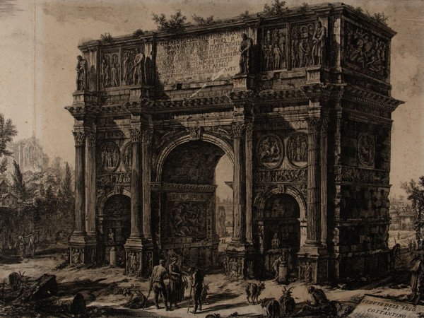 Giambattista Piranesi, Vedute di Roma, Arco di Costantino, Acquaforte, 47.7 x 71.2 cm | Courtesy Musei Bassano