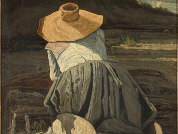 Paul Guigou, Lavandaia, 1860. Olio su tela, cm 81 x 59