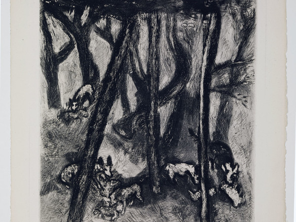 Marc Chagall, I Lupi e le Pecore, da Le favole, mm 292 x 242