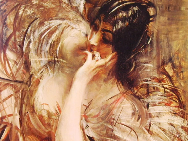 Giovanni Boldini, <em>La camicetta di voile</em>, 1906 c. Olio su tela , 72x63,5 cm. Collezione Sacerdoti Ferrari