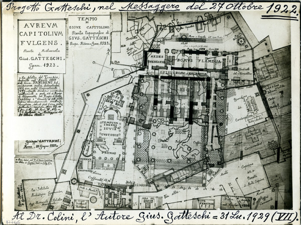 Pianta Tempio Giove Gatteschi | Courtesy Archivio Storico disegni Centrale Montemartini