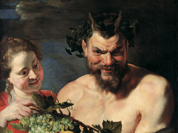 Peter Paul Rubens, Satiro e fanciulla con canestro di frutta (part.), ca. 1615