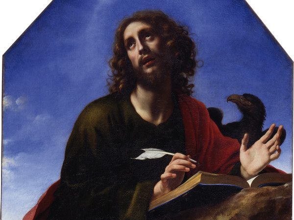 Carlo Dolci (Firenze, 1616-1687), San Giovanni Evangelista, 1640-1650. Olio su tela in ottagono. Berlino, Staatliche Museen, Gemäldegalerie