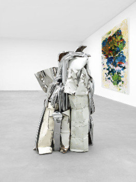 John Chamberlain, Acediddley, 2008, Painted and chrome-plated steel, 220.3x140.3x135.3 cm