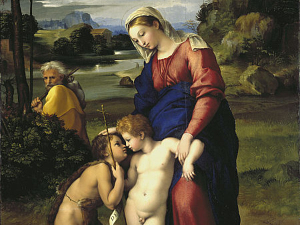 Raffaello Sanzio, Madonna del Passeggio (1516-1518). Olio su tavola, 88 cm x 62 cm. National Gallery of Scotland, Edimburgo