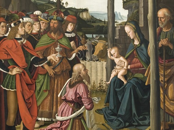 Pietro Vannucci detto Perugino, <em>Adorazione dei Magi</em>, Circa 1473, Olio su tavola, 180 x 242 cm, Perugia, Galleria Nazionale dell'Umbria