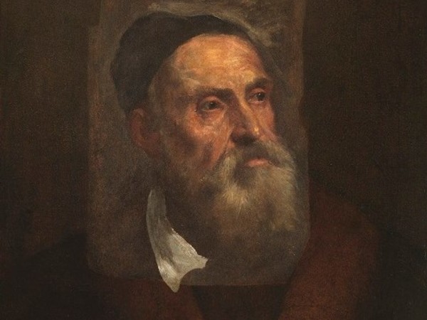 Ritratto di Tiziano Vecellio, olio su carta 