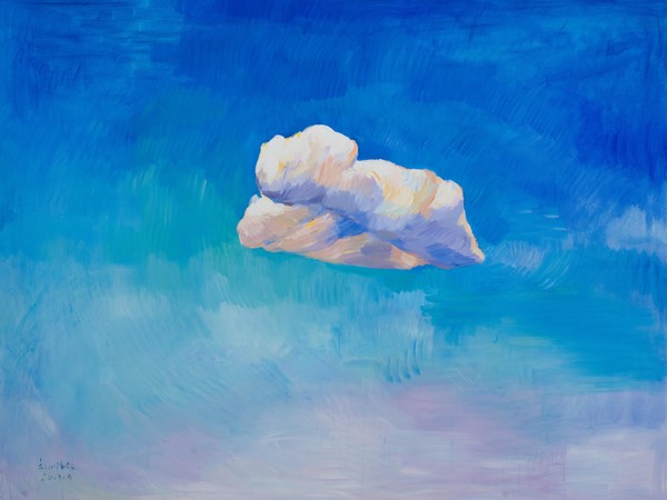 Liu Weijian, A White Cloud in the Sky, 2013. Acrylic on canvas, 140 x 180 cm. © Liu Weijian. Courtesy the artist and Shangh. ART UBS Art Collection