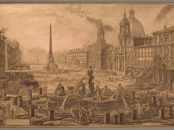 Giambattista Piranesi, Veduta di Piazza Navona sopra le rovine del circo agonale, matrice calcografica