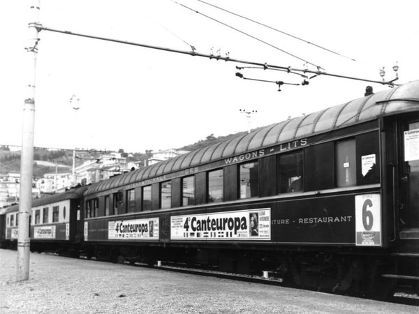 Treno speciale Canteuropa-Express alla stazione di Imperia, 1972