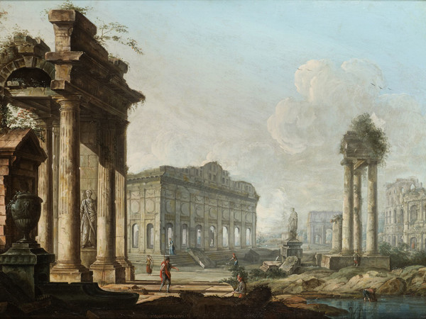 Pietro Bellotti, Capriccio architettonico, cm 49 x 65,4. Londra, collezione privata