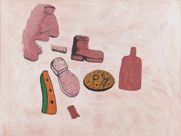 Philip Guston, Painter's Forms, 1972, Olio su pannello, 153.7 x 123.2 cm, Collezione privata | © The Estate of Philip Guston | Courtesy Hauser & Wirth