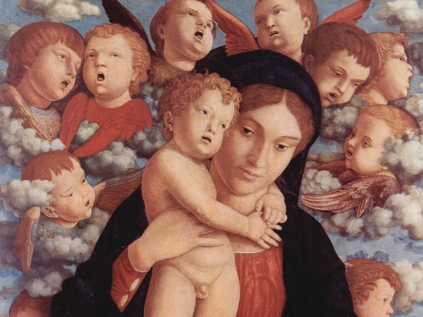 Andrea Mantegna, Madonna dei cherubini, 1485 circa, Tempera grassa su tavola, 70 x 88 cm, Pinacoteca di Brera, Milano