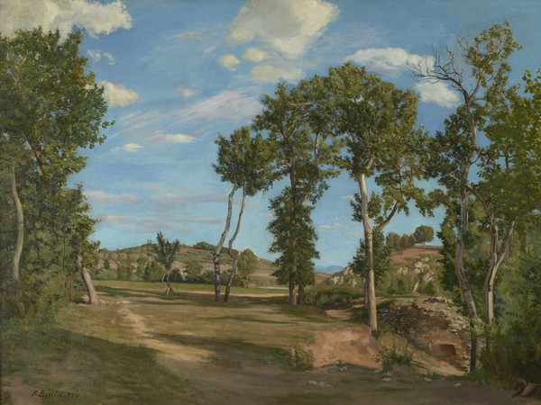 Frédéric Bazille (1841 - 1870), Paesaggio sul fiume Lez, 1870, Olio su tela, 137.1 x 200.6 cm, Minneapolis Institute of Art