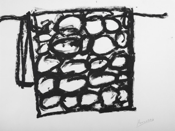 Jannis Kounellis, Senza titolo, 2008-2010, pastello ad olio su carta, cm 50x64,5