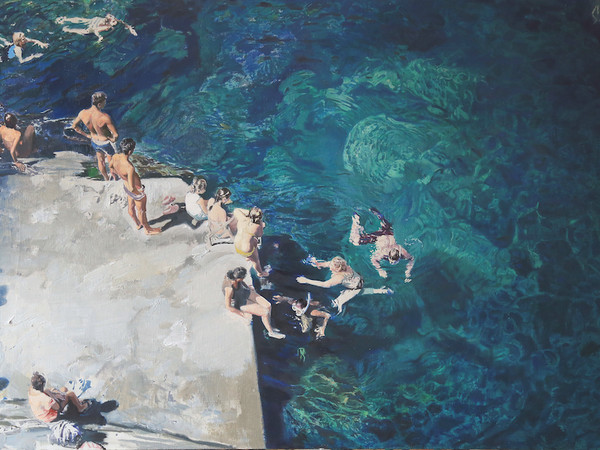 Giovanni Iudice, Cinque Terre, 2017, olio su tela, cm. 70x110