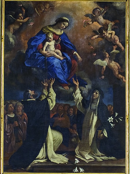 Guercino, Madonna del Rosario con San Domenico e Santa Caterina da Siena, 1642, Osimo, Chiesa di San Marco