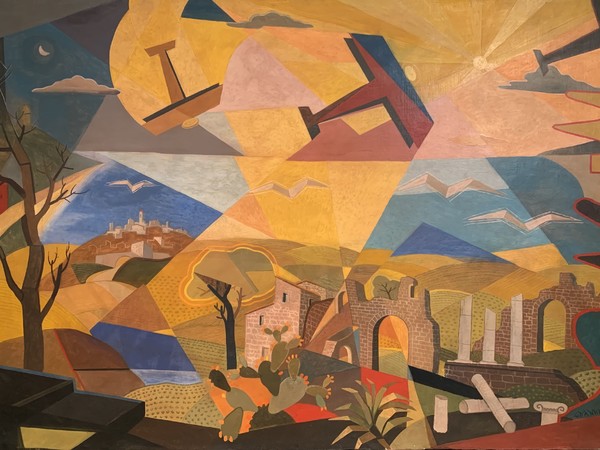 Giulio D'Anna, Il volo, 1937. Olio su tela, 115.5x167 cm. 