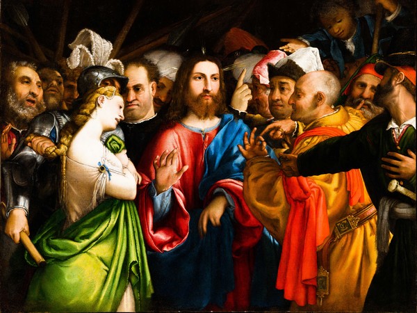 Lorenzo Lotto, Cristo e l'Adultera, 1548-1550, Loreto