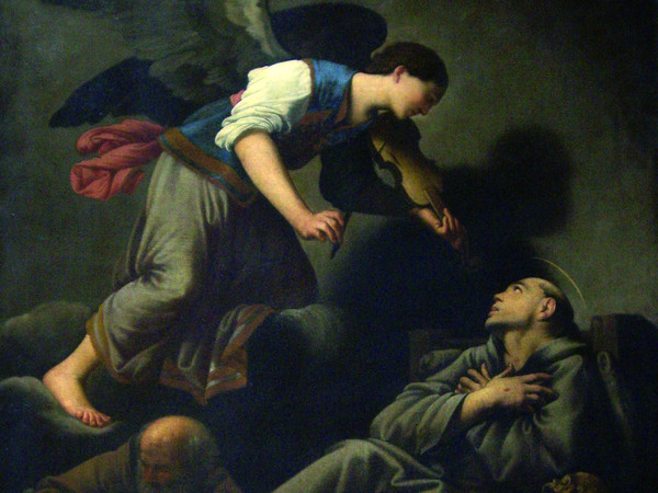 Carlo Saraceni, Estasi di San Francesco. Olio su tela, cm 182 x 115. Venezia, Chiesa del Redentore