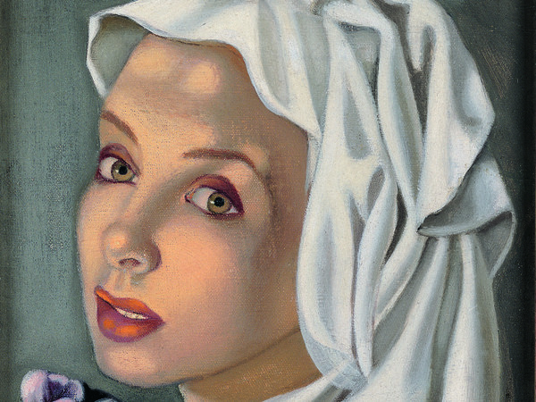 Tamara de Lempicka, Ragazza con viole del pensiero, 1945 circa. Olio su tela, 25,5x20,3 cm. Stati Uniti, collezione Richard e Anne Paddy © Tamara Art Heritage. Licensed by MMI NYC/ ADAGP Paris/ SIAE Roma 2015