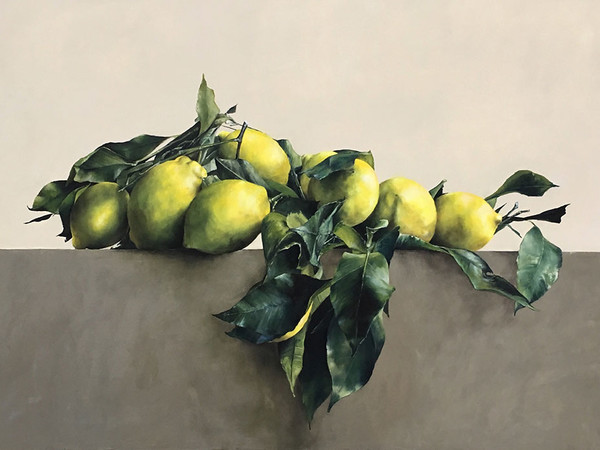 Costanza Alvarez de Castro, Positano, 2017, olio su tela, cm. 138x250