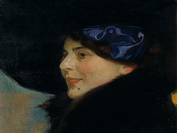 Otto Friedrich, Gabrielle (Ella) Gallia, 1910 circa, Olio su tela, 121 × 39 cm, Belvedere, Vienna | © Belvedere, Vienna