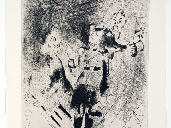 Marc Chagall, Apparizione del poliziotto, da Le anime morte, mm 288 x 221