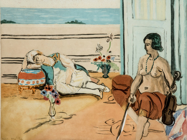 Henri Matisse, Odalisque sur la terrasse, 1922, Acquatinta su carta | Courtesy of Fondazione Magnani-Rocca 2020