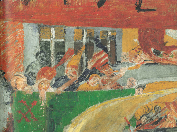 James Ensor, L'entrata di Cristo a Bruxelles nel 1889, Dettaglio, 1888, Olio su tela, 253 x 431 cm, Los Angeles, J. Paul Getty Museum, Flemish Art Collection | Courtesy of Visit Oostende talkie.be | © Toerisme Oostende