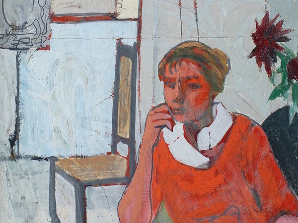 Francesco Menzio, Ritratto di donna in rosso 