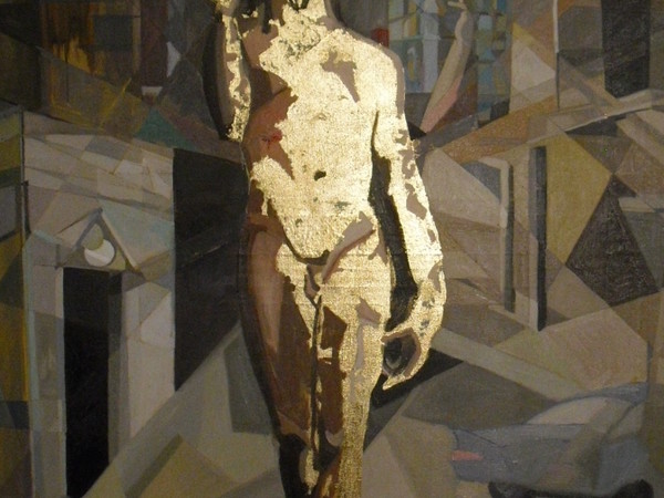 Matteo Tomaselli, Resurrexit, 2016, olio su tela e tecnica mista, cm 120x80 