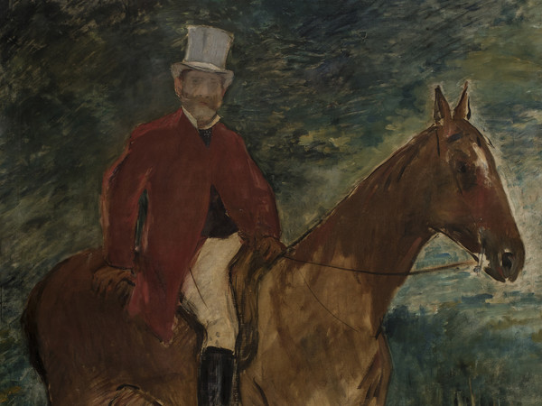 Edouard Manet, Il signor Arnaud a cavallo, 1875, Galleria d'Arte Moderna di Milano (particolare)