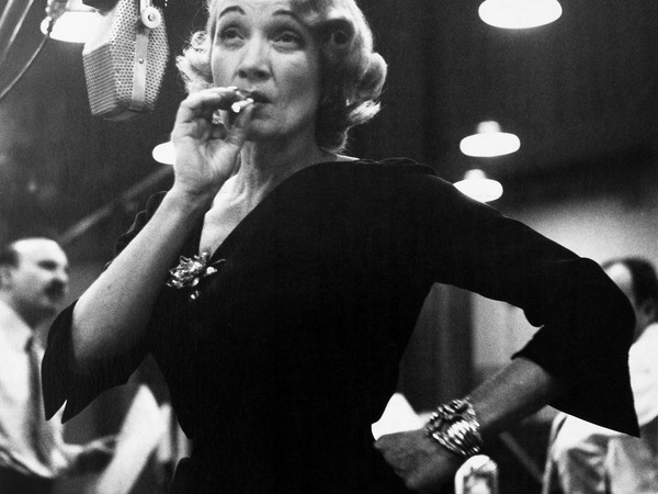 Marlene Dietrich at Columbia records studios, New York, USA, 1952