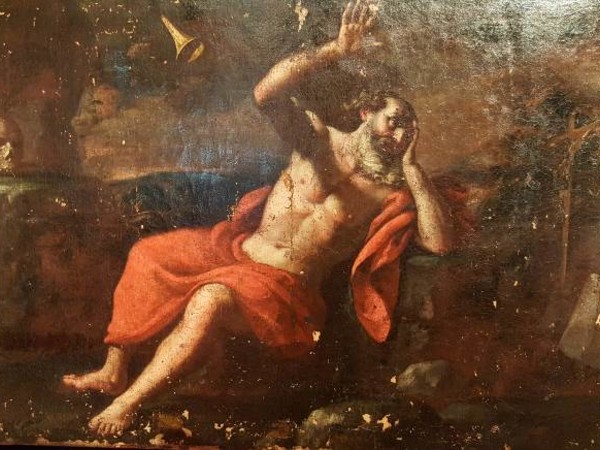 Guercino, <em>San Girolamo eremita che ascolta gli angeli suonare le trombe del Giudizio</em>