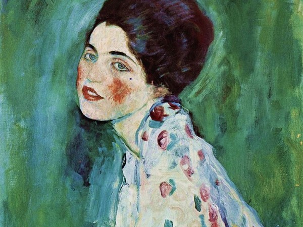 Gustav Klimt, Ritratto di signora, 1916-1917, olio su tela. Galleria d'arte moderna Ricci Oddi, Piacenza