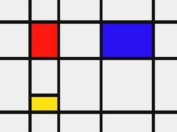 Grande composizione A di Mondrian
