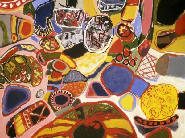 Corneille, La grande sinfonia solare (La Grande Symphonie solaire), 1964. Olio su tela, 129,6 x 162. Collezione Peggy Guggenheim, Venezia (Fondazione Solomon R. Guggenheim, New York) 