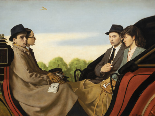 Antonio e Xavier Bueno, La carrozza (Passeggiata alle cascine), 1942, olio su tela, 100x150 cm. Collezione privata