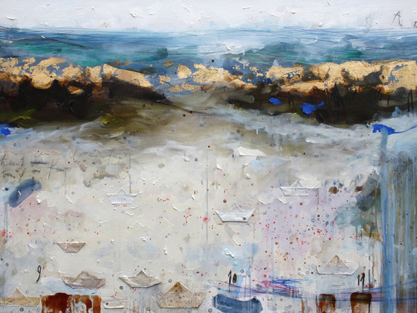 Margherita Martinelli, Ti cerco, 2014, mixed media on canvas, 100x150
