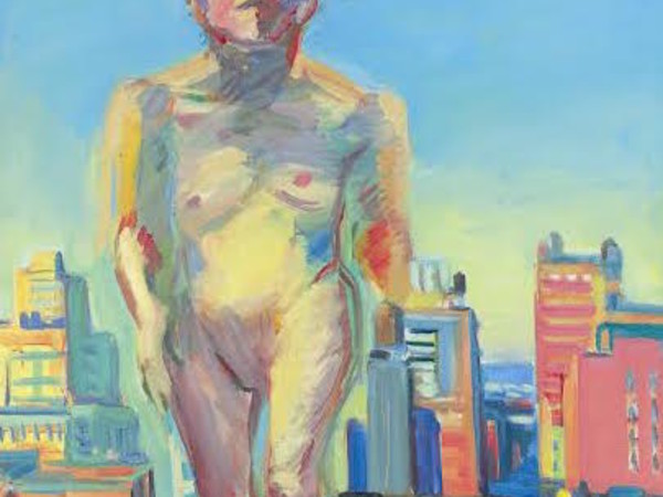 Maria Lassnig, Woman Power, 1979, olio su tela. Vienna, The Albertina Museum, The Essl Collection