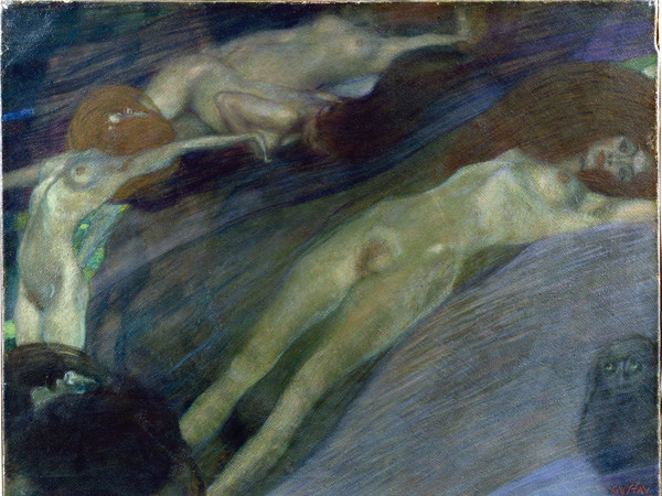 Gustav Klimt, Acqua in movimento, 1898, Olio su tela, 65 x 52 cm, Collezione privata | © Galerie St. Etienne, New York