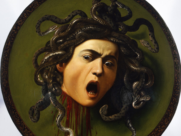 Michelangelo Merisi da Caravaggio, Scudo con testa di Medusa, 1598 circa, Olio su tela, Firenze, Galleria degli Uffizi