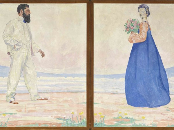 Cuno Amiet, Doppio ritratto (Doppelporträt), 1903, Tempera su tela, 192 x 114 cm, Collezione privata