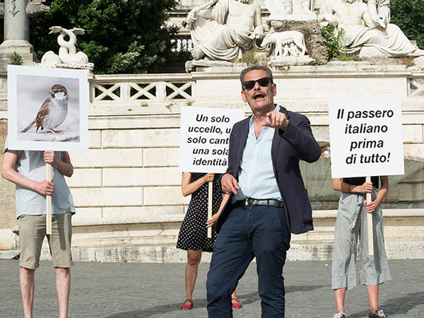 Il canto d’uccello, performance di Otto Karvoven, Roma 2019