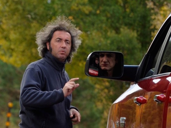 Gianni Fiorito, Paolo Sorrentino e Sean Penn sul set di This is must be the place, New Mexico, 10/2010