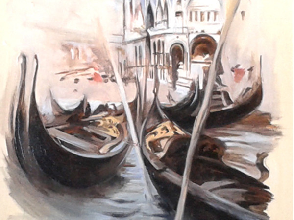 Da "Gondole davanti a San Marco" di Giovanni Boldini (1842-1931)