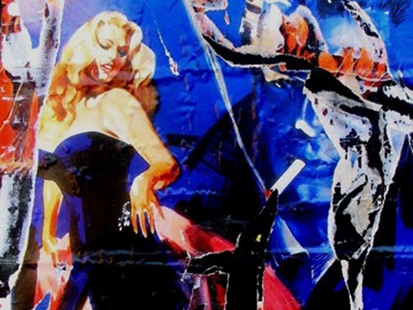 Mimmo Rotella, La Dolce Vita, 1990, decollage, 95x67 cm