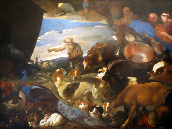 Giovanni Benedetto Castiglione detto Grechetto (1609 - 1664), <em>L'arca di Noè</em>, Olio su tela, 256 x 180 cm, Genova, Museo dell'Accademia Ligustica